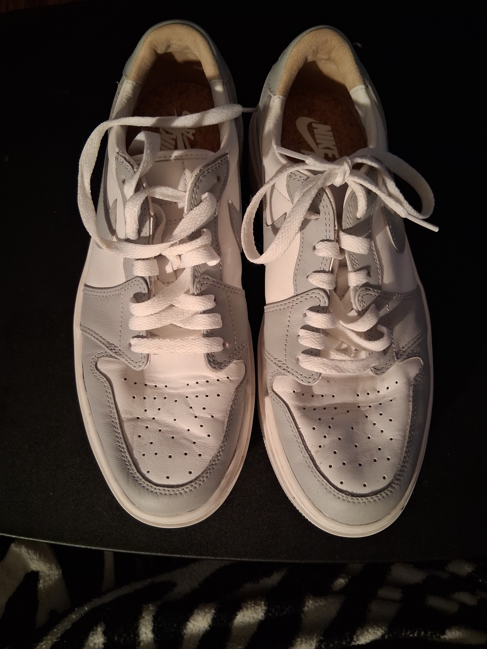 Nike Men’s White and Light Gray Low-Top Sneakers